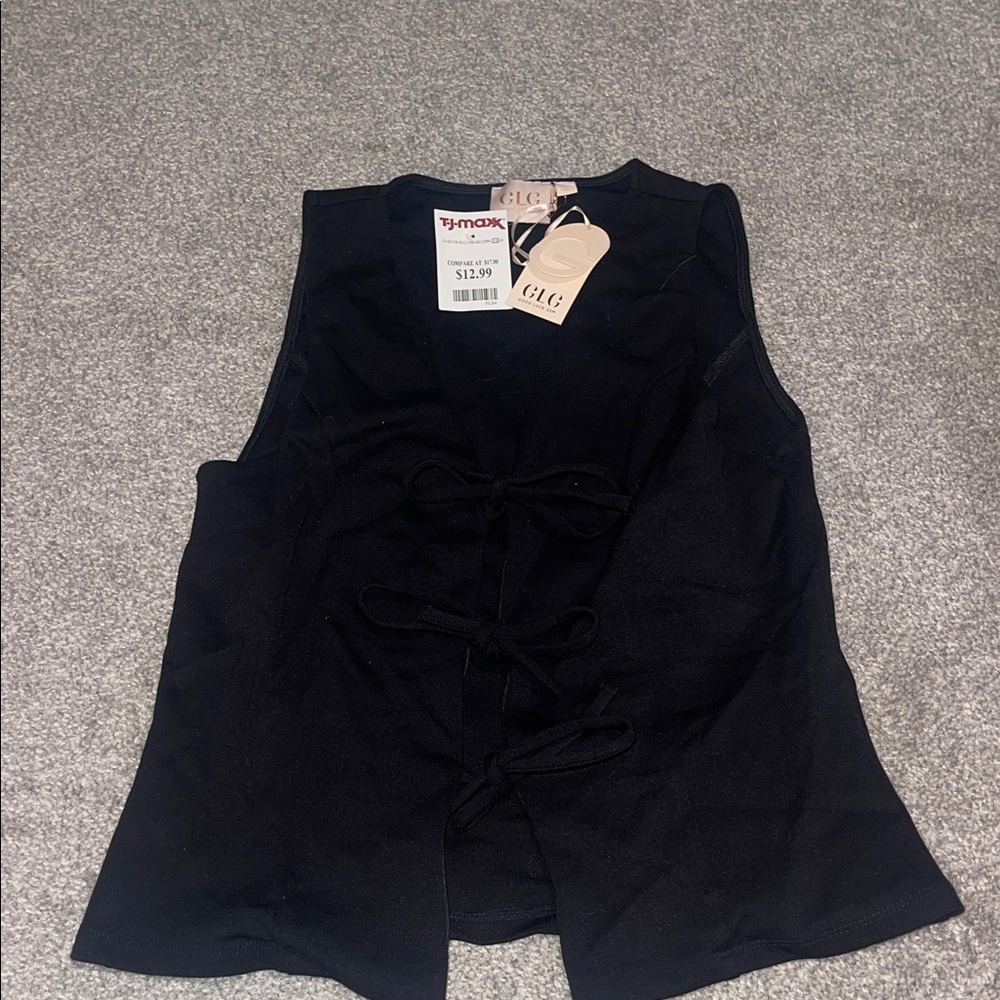 Black Tie-Vest Top